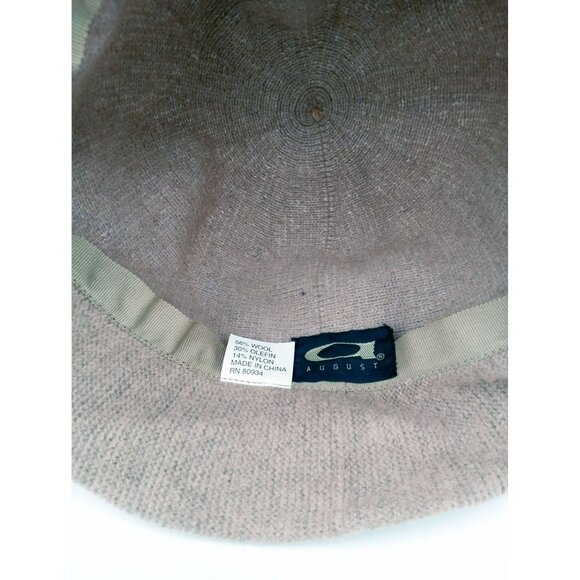 Bucket Hat August Vintage Wool Blend Wide-Brim Beige Women Fashion Accessory - Picture 9 of 11